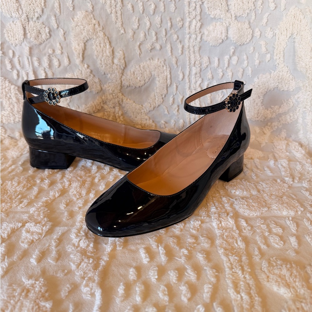 Bandolino Dark Blue Ankle-Strap Low Block Heel Pumps #506